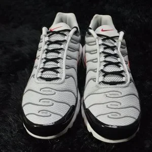Nike Air Max Plus Photon Dust Grey Red Black Sneakers Shoes DM0032-002 Size 12 Nike Air Max Plus Tuned TN Photon Dust Varsity Red Grey  main image 2